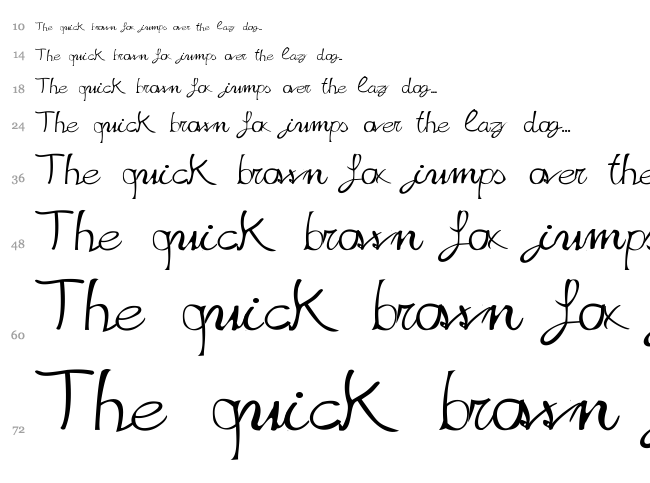 Sabrina font waterfall